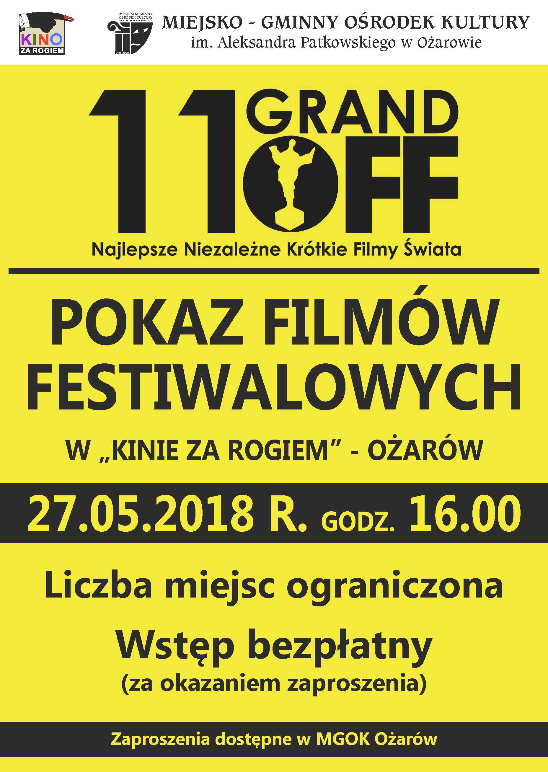 Pokaz filmów festiwalowych w „Kinie za Rogiem”