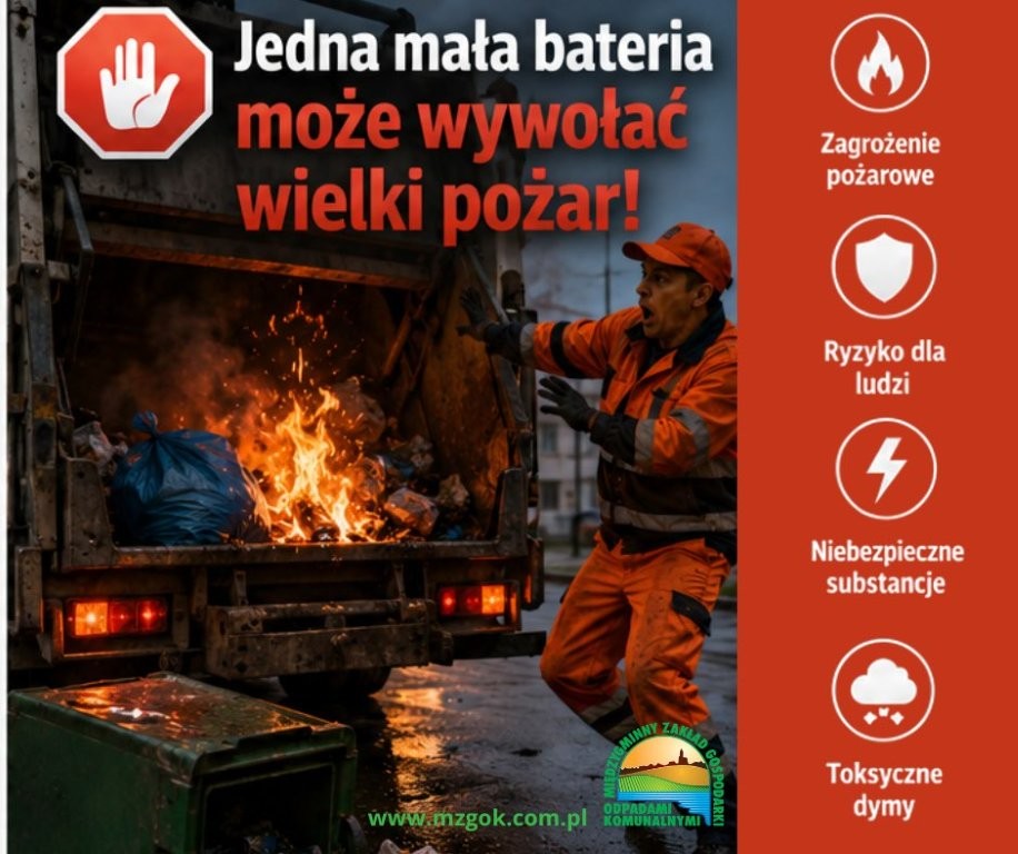 Jedna mała bateria może spowodować pożar Jedna mała bateria może spowodować pożar