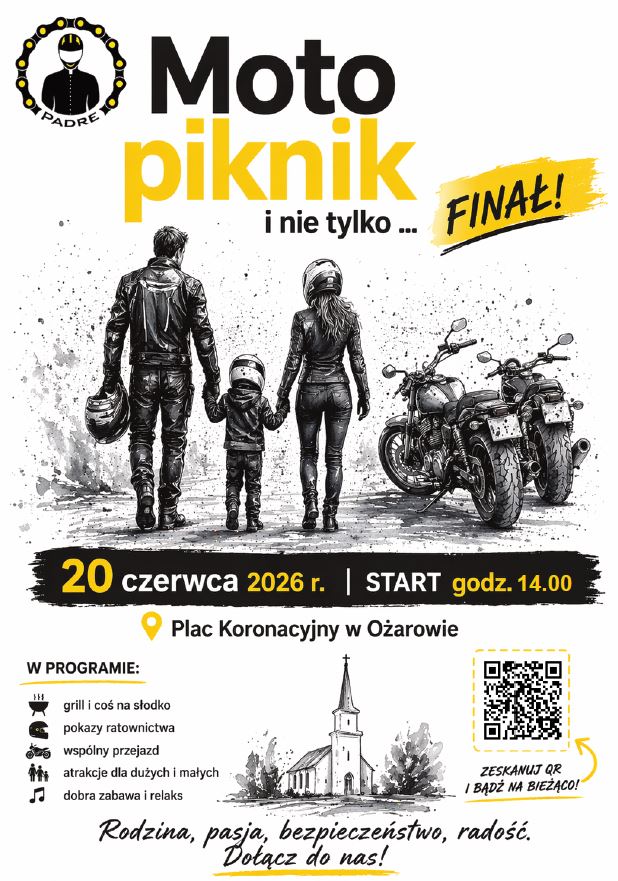 Moto piknik 20 czerwca 2026r. godz. 14.00 